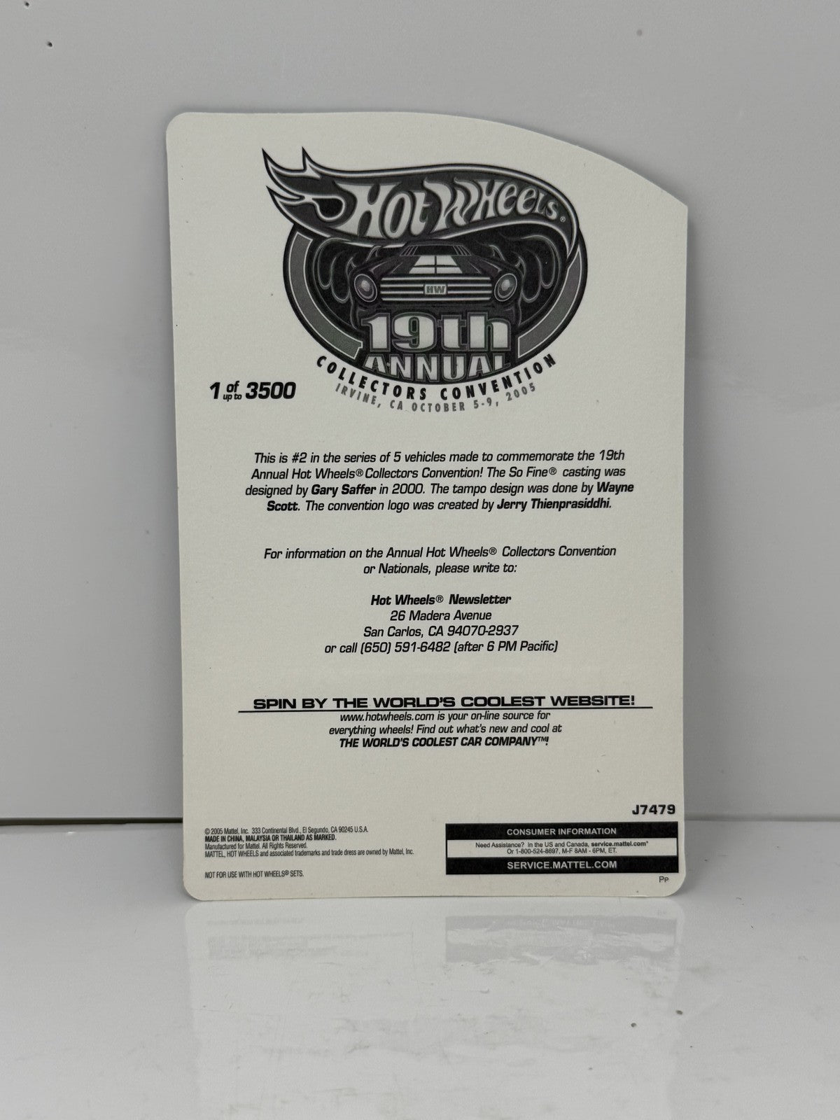Hot Wheels 2005 19th Annual Collectors Convention So Fine 1:64 Diecast