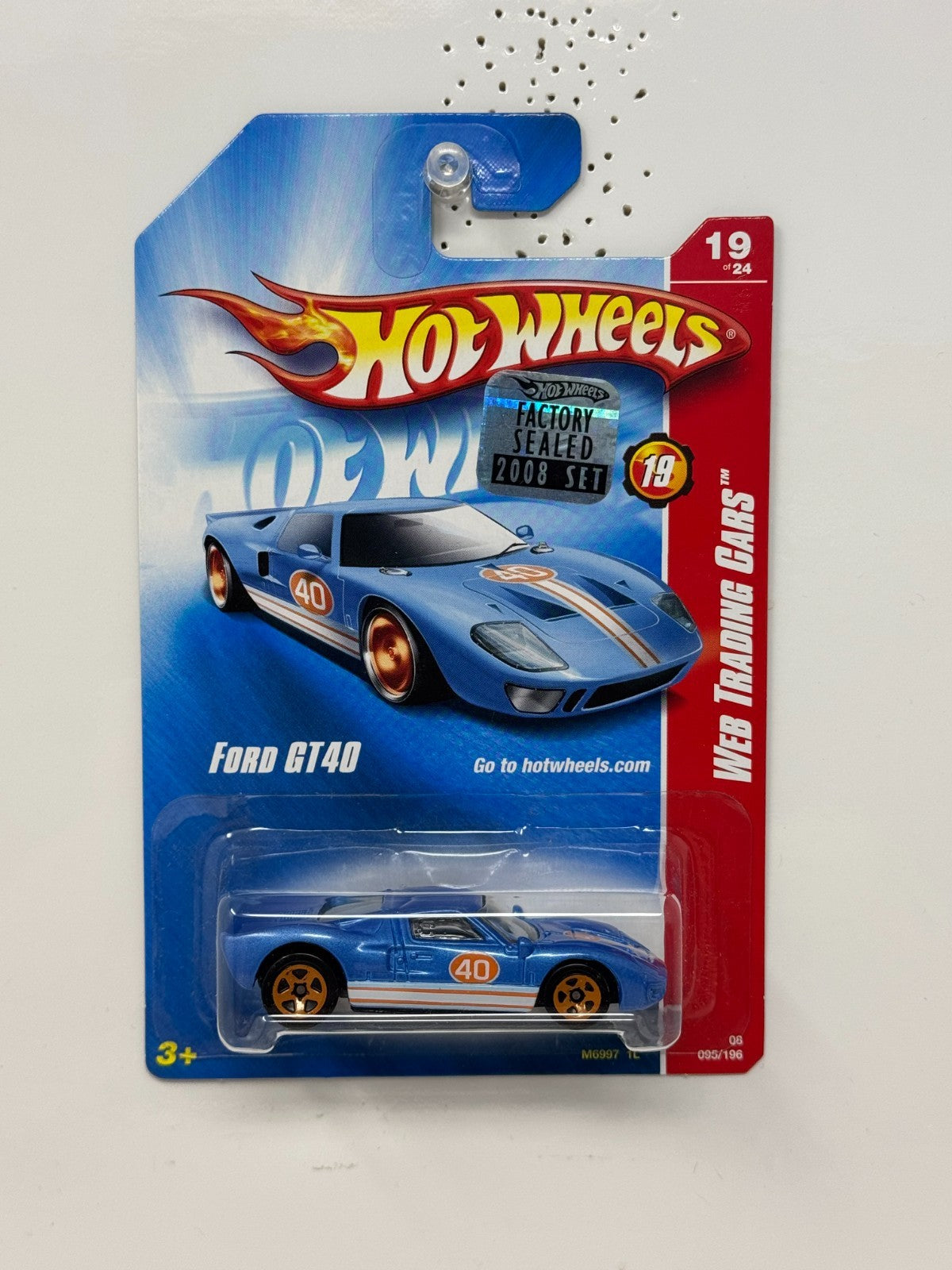 Hot Wheels Web Trading Cars Ford GT40 1:64 Diecast Factory Sealed Blue