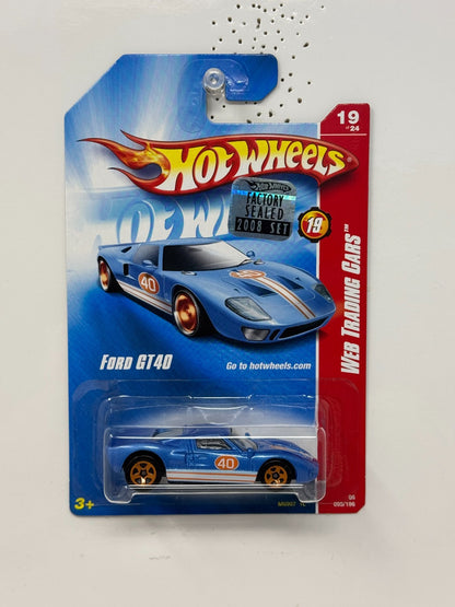 Hot Wheels Web Trading Cars Ford GT40 1:64 Diecast Factory Sealed Blue