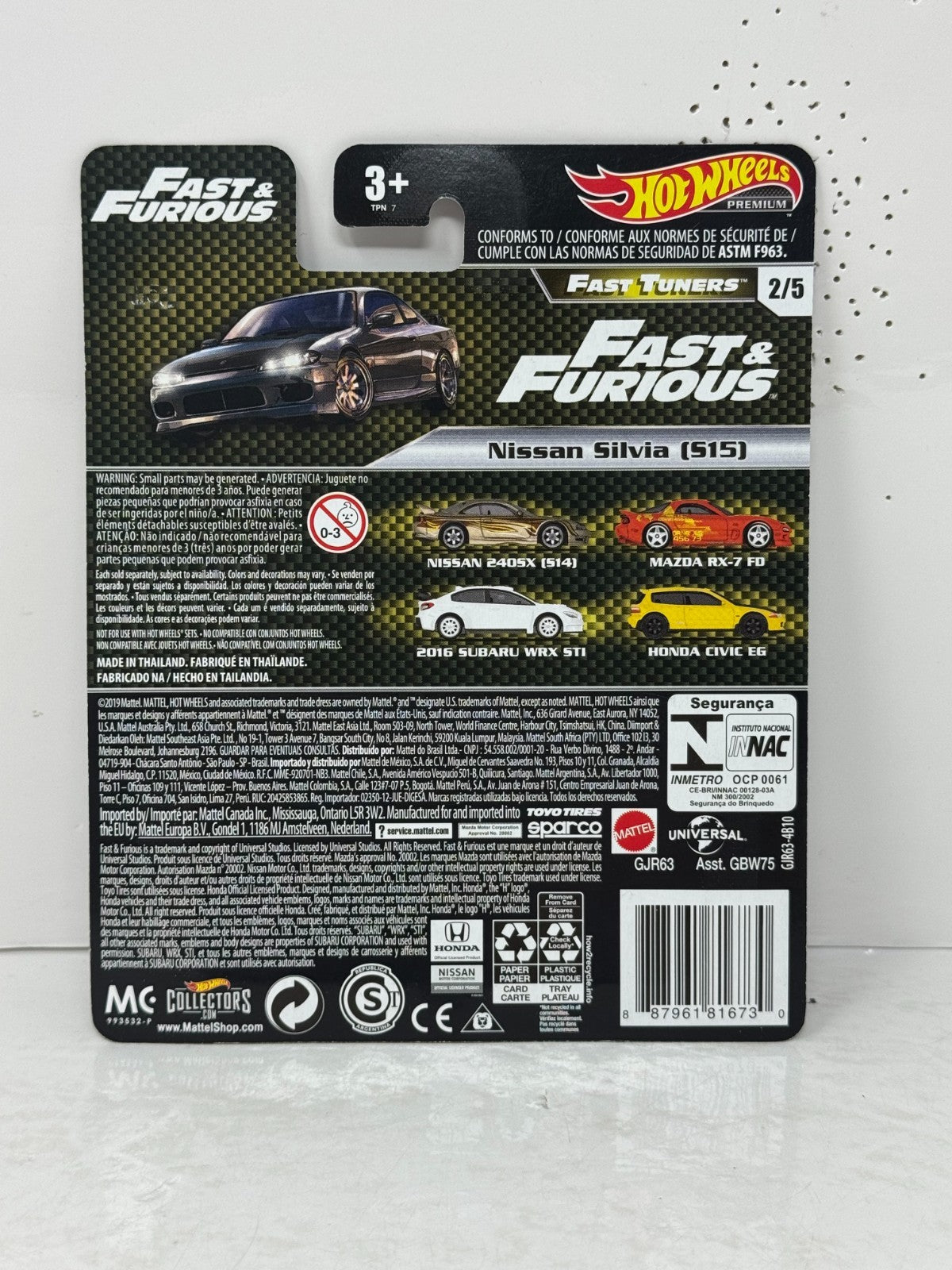 Hot Wheels Premium Fast & Furious Nissan Silvia (S15) 1:64 Diecast