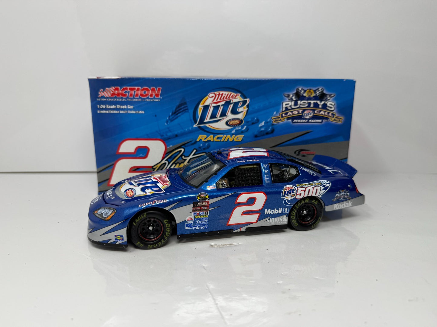 Action Nascar Rusty Wallace #2 Miller Rusty Wallace 500 2005 Charger 124 Diecast