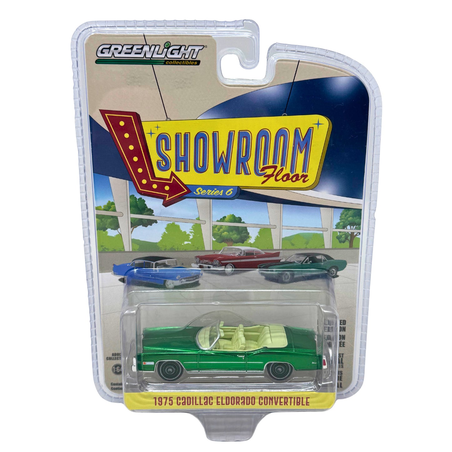 Greenlight Showroom Floor 1975 Cadillac Eldorado GREEN MACHINE 1:64 Diecast