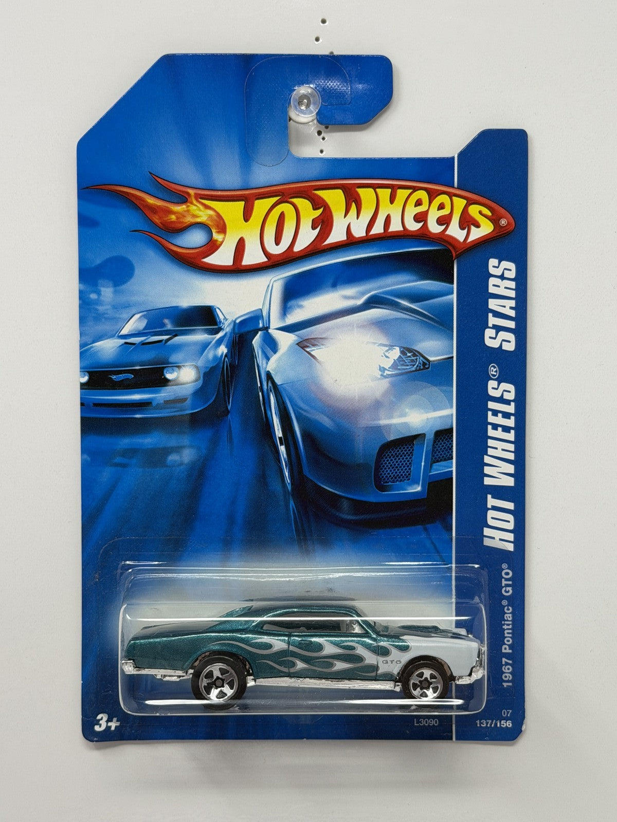 Hot Wheels Stars 1967 Pontiac GTO 1:64 Diecast Teal Flames