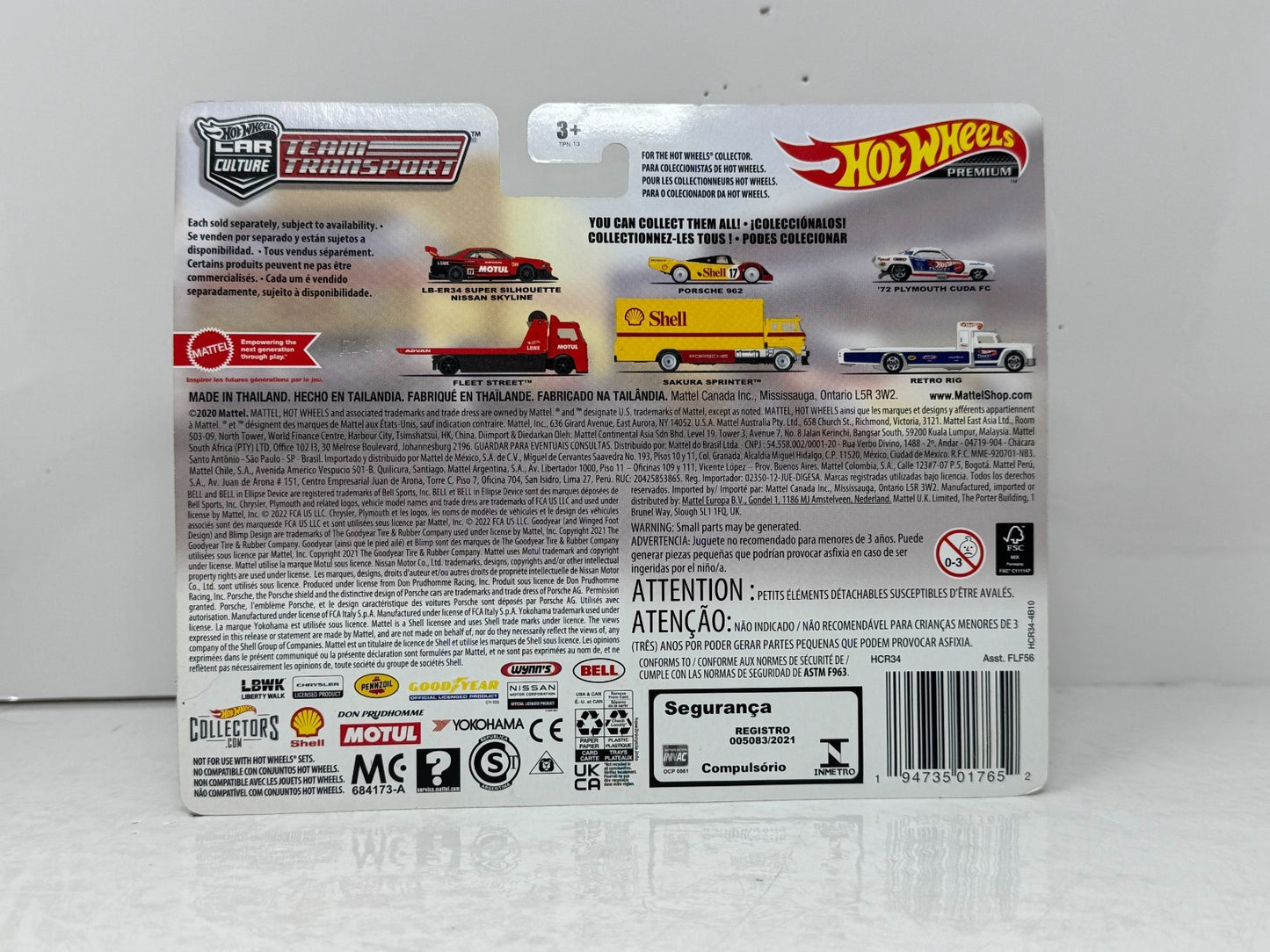 Hot Wheels Premium Team Transport #45 Porsche 962 & Sakura Sprinter 1:64 Diecast