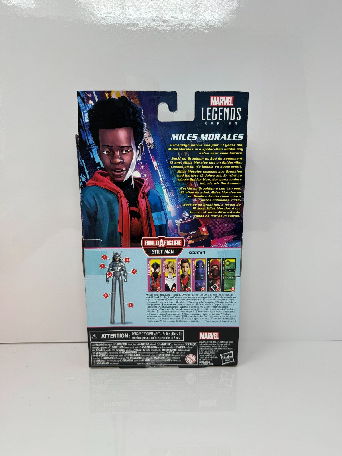 Marvel Legends Spider-Man Miles Morales Action Figure w/ Stilt-Man BAF Piece