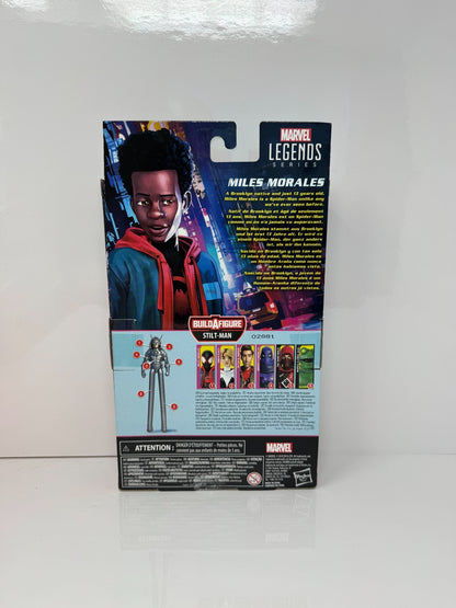 Marvel Legends Spider-Man Miles Morales Action Figure w/ Stilt-Man BAF Piece
