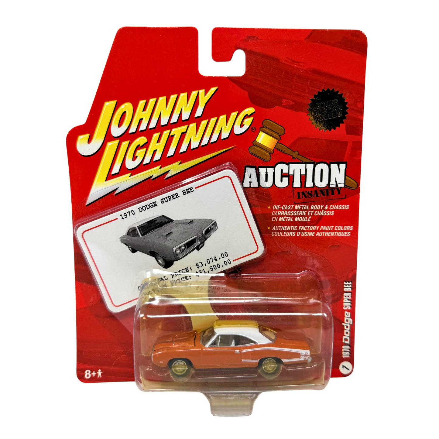 Johnny Lightning Auction Insanity 1970 Dodge Super Bee 1:64 Diecast
