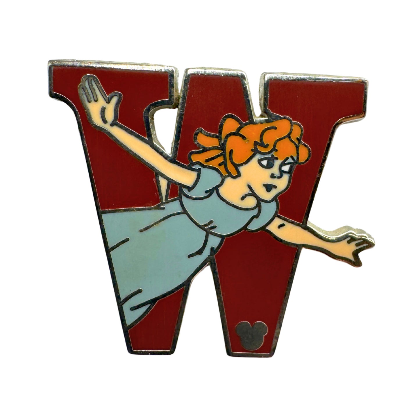 DLR Disney W for Wendy Alphabet Hidden Mickey Trading Pin DC1S15