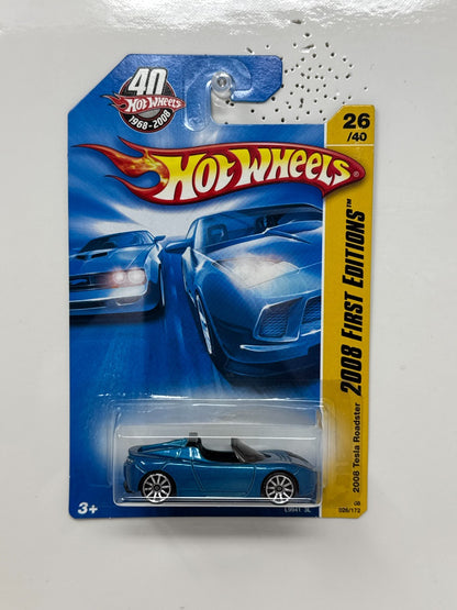 Hot Wheels First Editions 2008 Tesla Roadster 1:64 Diecast Blue