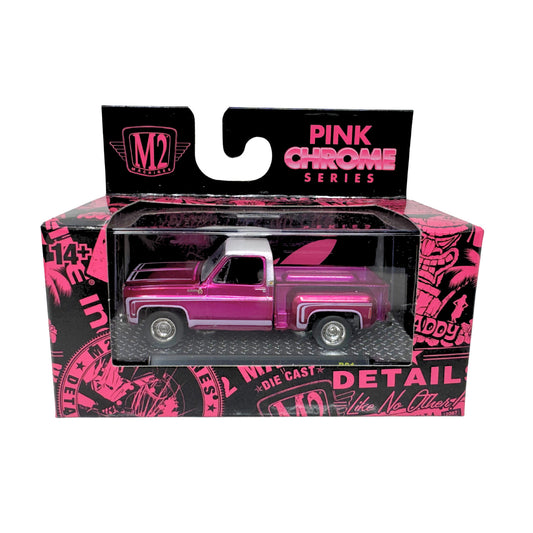 M2 Machines Pink Chrome Series 1976 Chevrolet Silverado Chevy Sport 1:64 Diecast