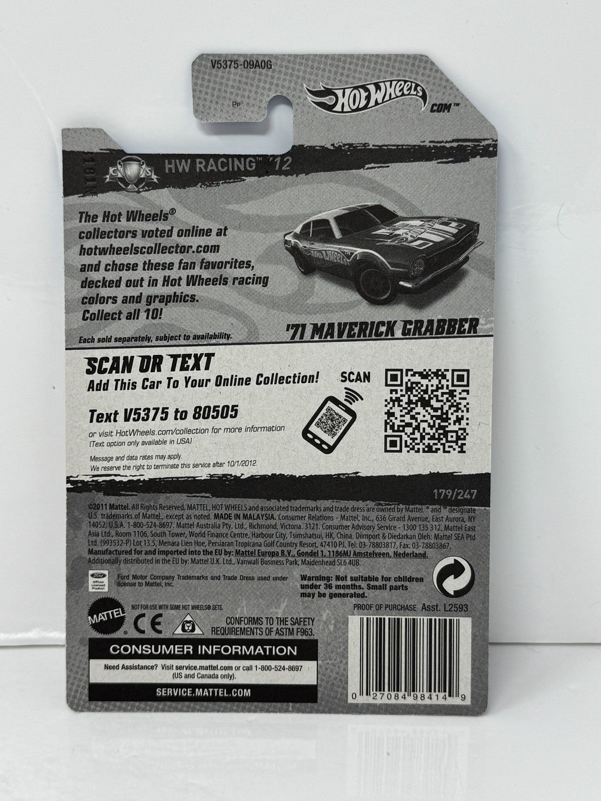 Hot Wheels Super Treasure Hunt Ford Maverick Grabber 1:64 Diecast