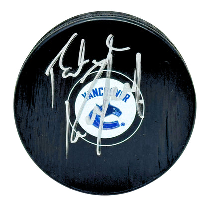 Kirk McLean Vancouver Canucks Signed NHL Autograph Puck Silver Auto