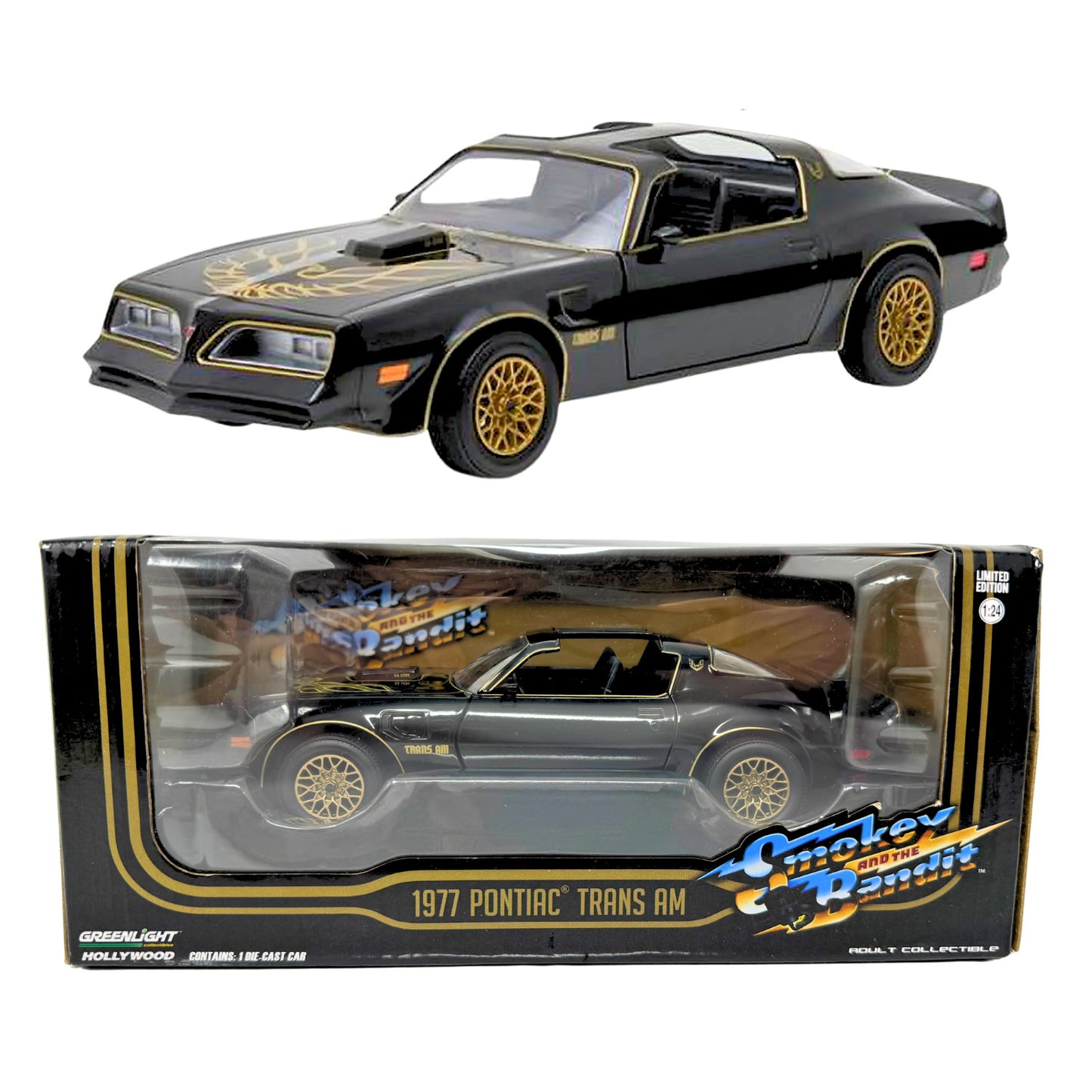 Greenlight Hollywood Smokey and the Bandit 1977 Pontiac Trans Am 1:24 Diecast