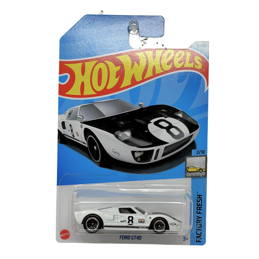 Hot Wheels Factory Fresh Ford GT40 1:64 Diecast White