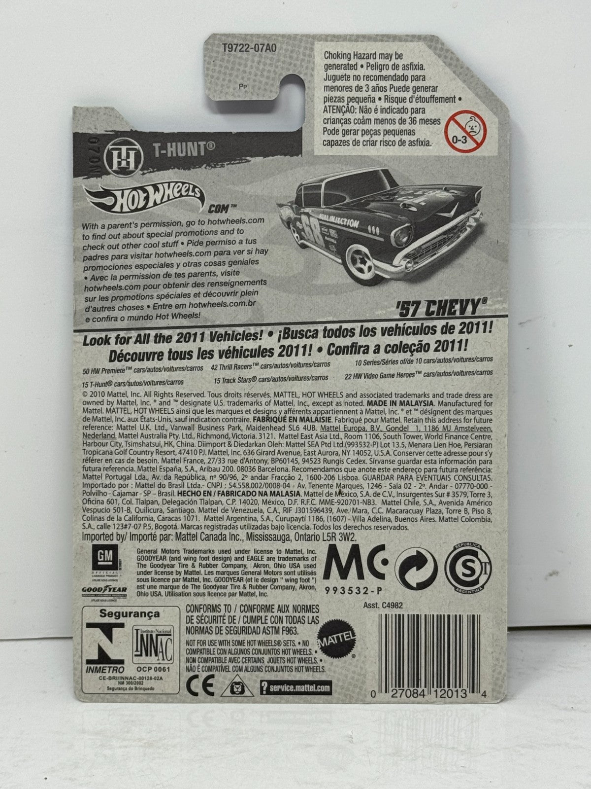Hot Wheels Treasure Hunt 1957 Chevy 1:64 Diecast