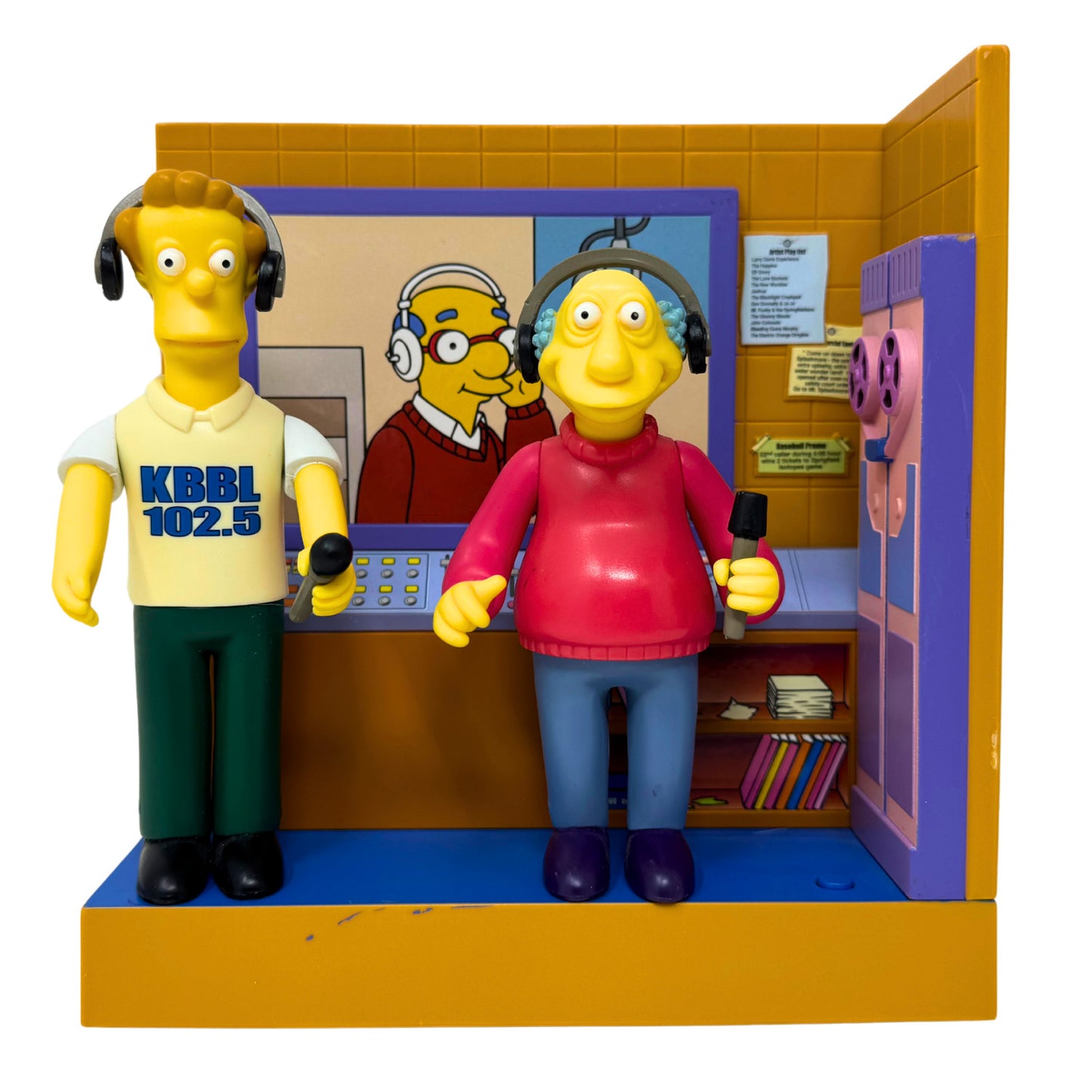 Simpsons World of Springfield KBBL Radio Station Set Playmates Diorama