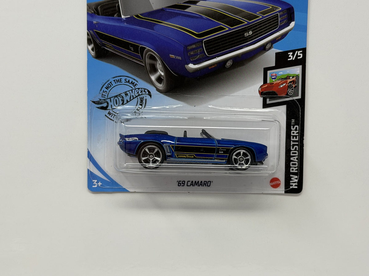 Hot Wheels HW Roadsters 1969 Chevrolet Camaro 1:64 Diecast Blue