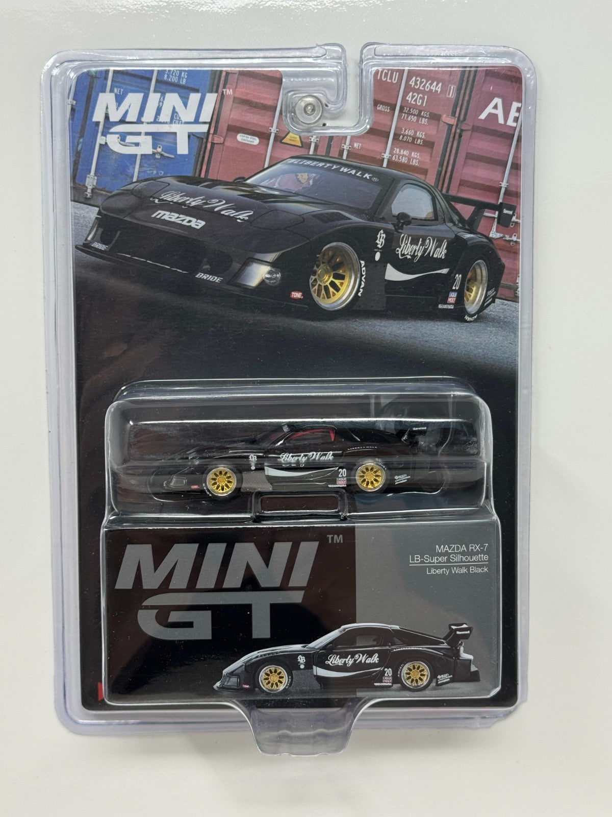 Mini GT Mazda RX-7 LB-Super Silhouette Liberty Walk Black 1:64 Diecast