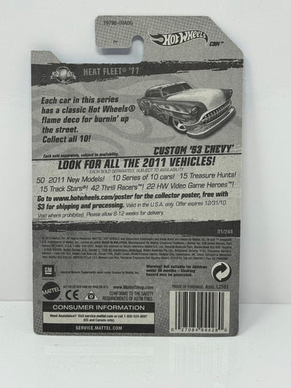 Hot Wheels Heat Fleet ’11 1953 Custom Chevy 1:64 Diecast Factory Sealed