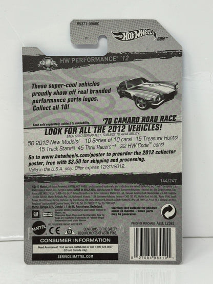 Hot Wheels Super Treasure Hunt 1970 Chevy Camaro Road Race 1:64 Diecast