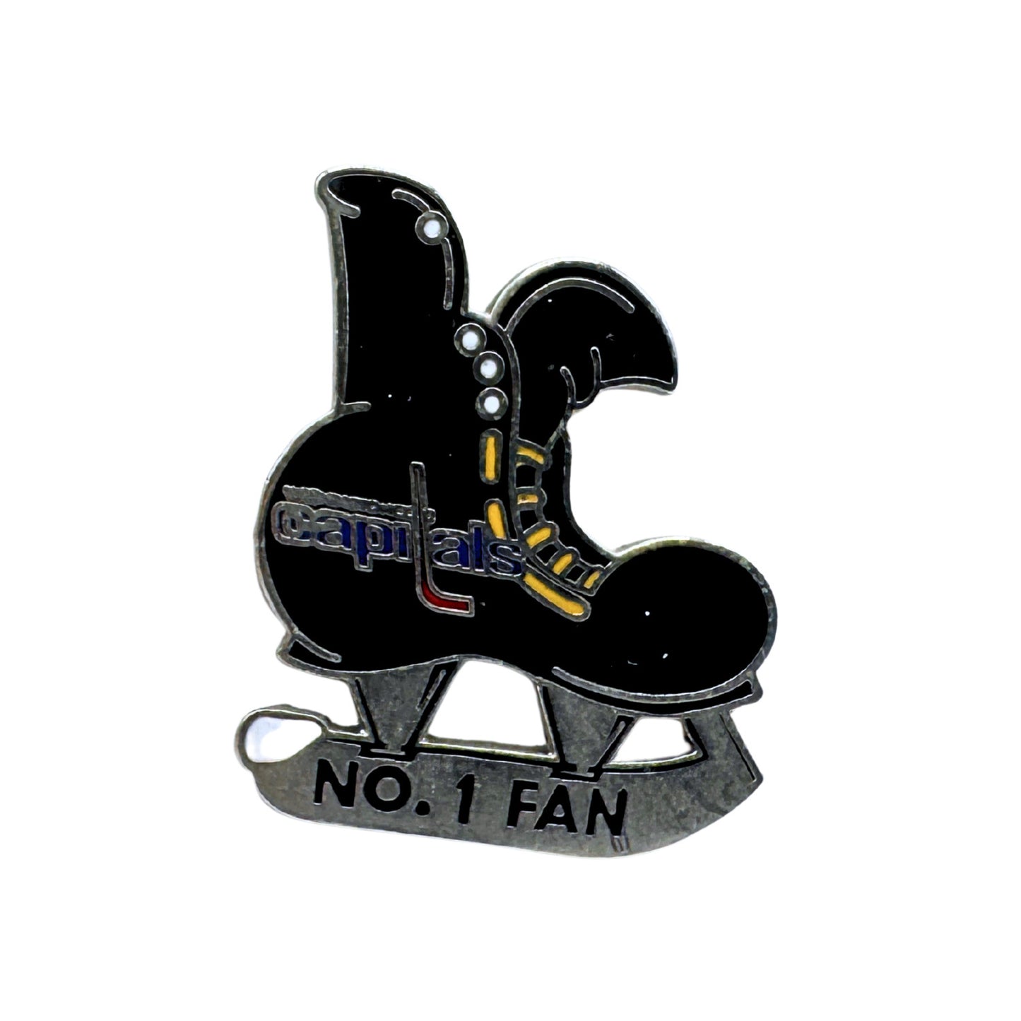 Washington Capitals No. 1 Fan Hockey Skate NHL Hockey Lapel Pin