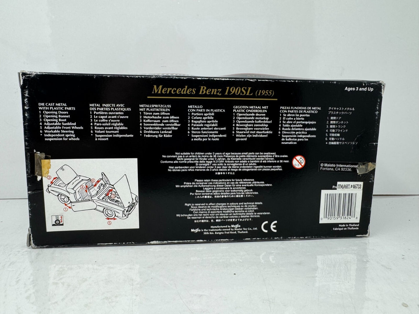 Maisto 1955 Mercedes-Benz 190 SL Special Edition 1:18 Diecast