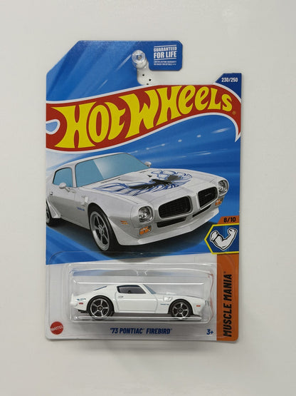 Hot Wheels Muscle Mania 1973 Pontiac Firebird 1:64 Diecast White US Card
