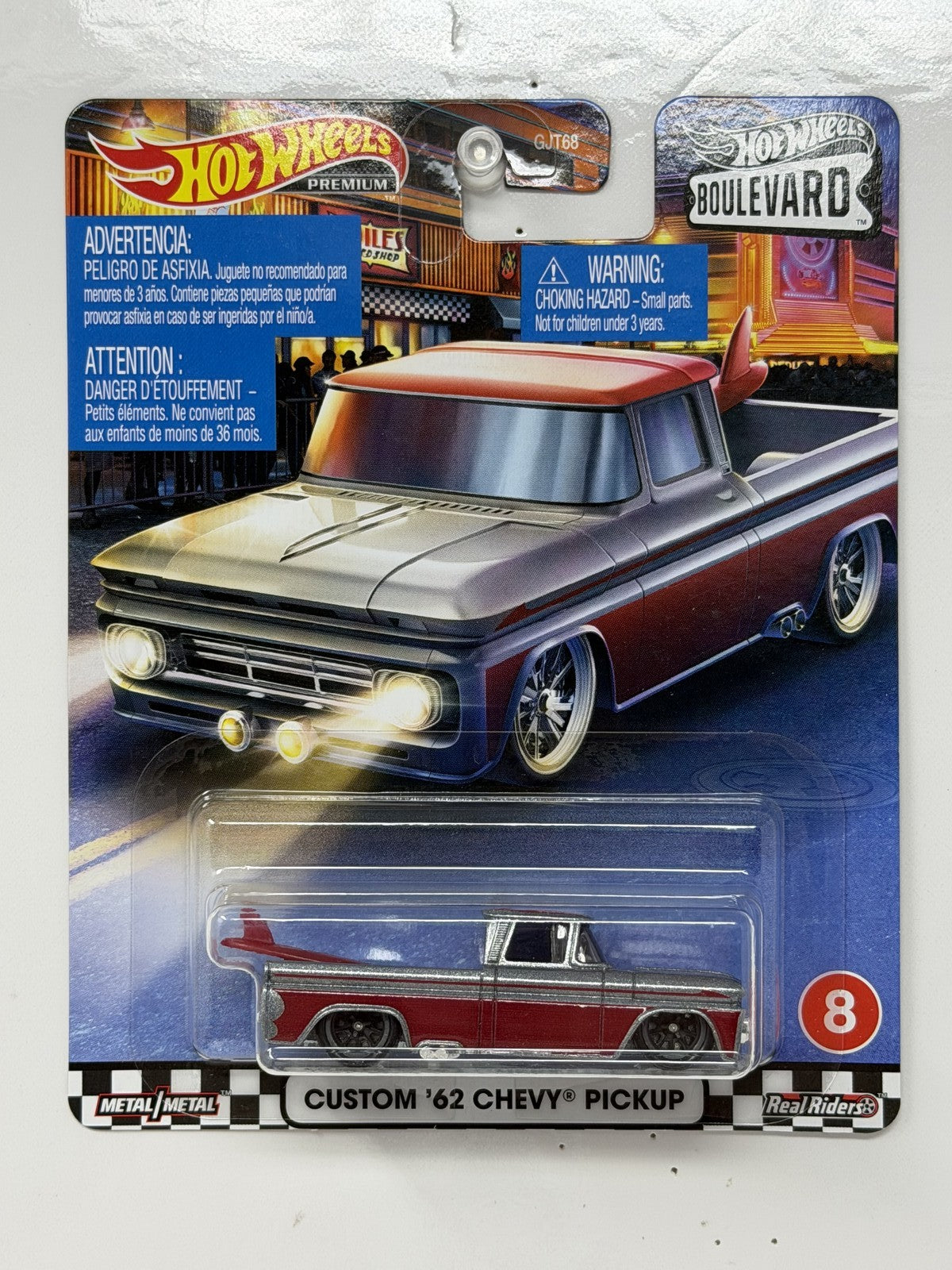 Hot Wheels Premium Boulevard #8 Custom 1962 Chevy Pickup 1:64 Diecast