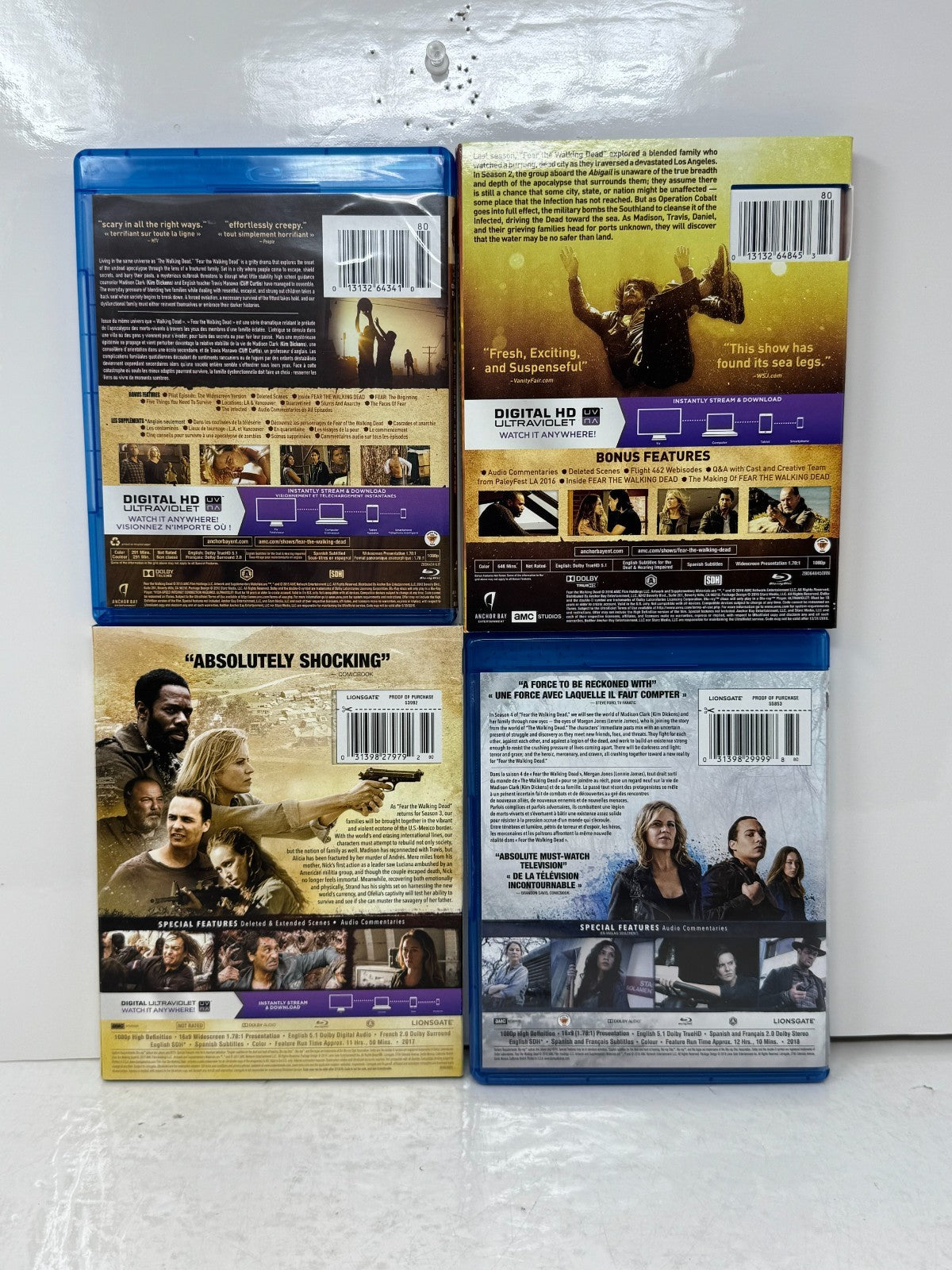 Fear the Walking Dead Seasons 1-4 (Blu-ray) Kim Dickens Horror TV Set