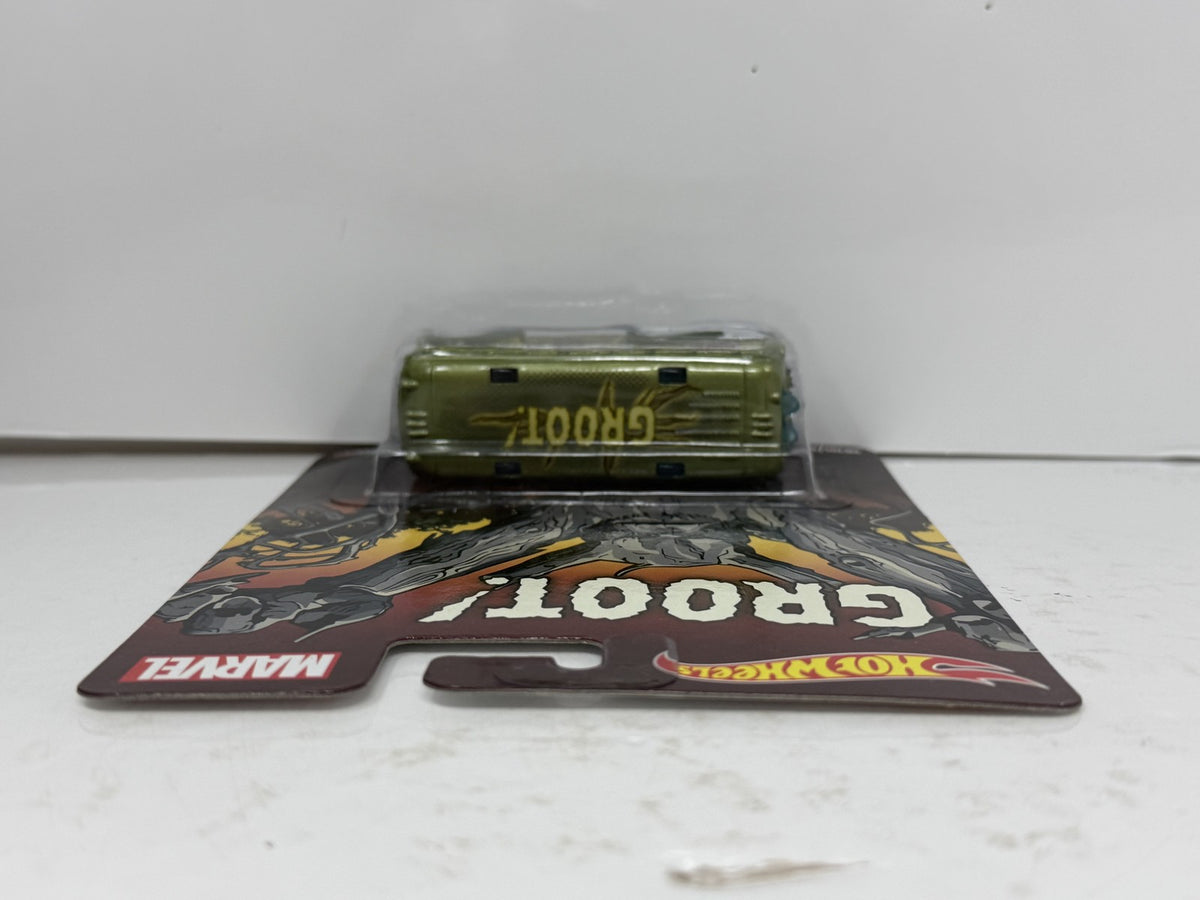 Hot Wheels Marvel Groot Surfin' School Bus 1:64 Diecast Real Riders