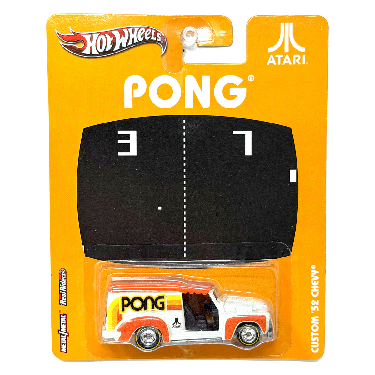 Hot Wheels Atari Pong Custom 1952 Chevrolet 1:64 Diecast Real Riders