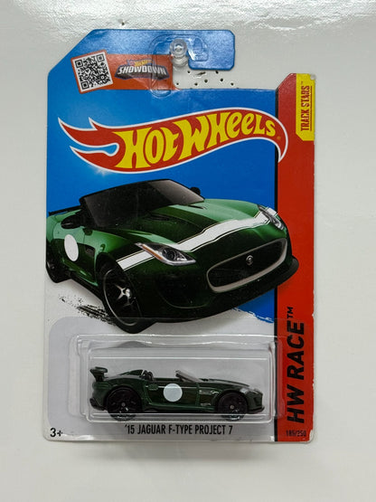 Hot Wheels Race 2015 Jaguar F-Type Project 7 1:64 Diecast Green