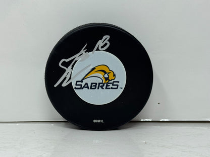 Steve Bernier Buffalo Sabres Signed NHL Autograph Puck Silver Auto