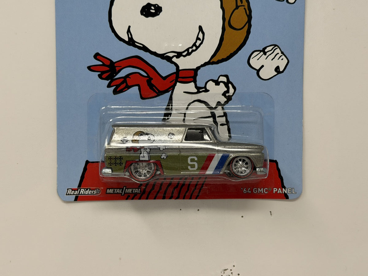 Hot Wheels Peanuts Snoopy 1964 GMC Panel 1:64 Diecast Real Riders
