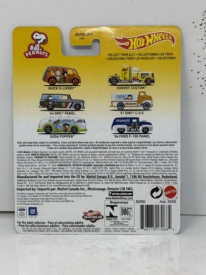 Hot Wheels Peanuts Snoopy 1964 GMC Panel 1:64 Diecast Real Riders