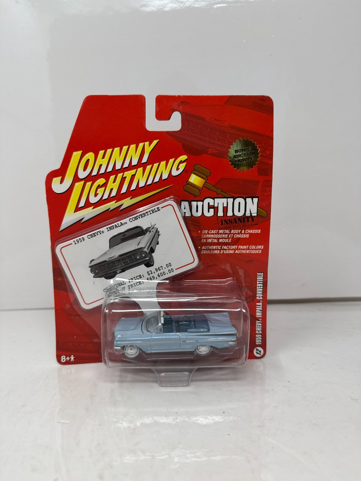 Johnny Lightning Auction Insanity 1959 Chevy Impala Convertible 1:64 Diecast