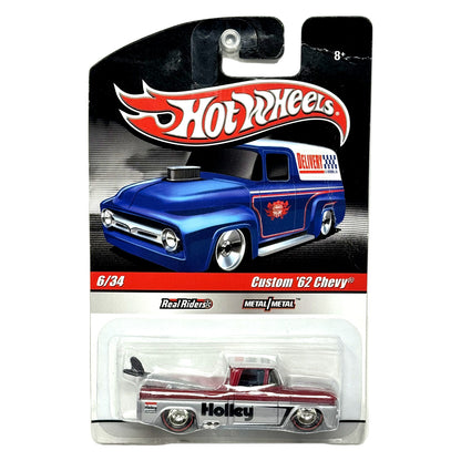 Hot Wheels Slick Rides Custom 1962 Chevrolet Pickup Holley 1:64 Diecast Red