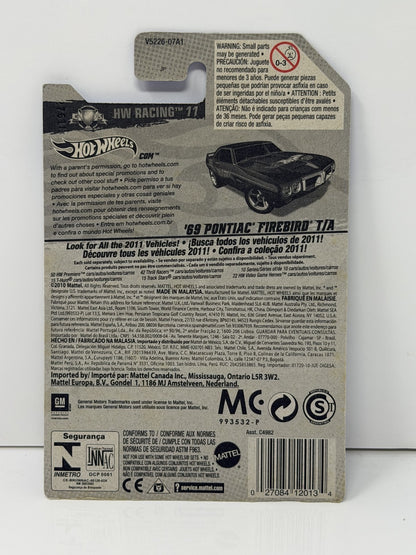 Hot Wheels HW Racing 1969 Pontiac Firebird T/A 1:64 Diecast Black