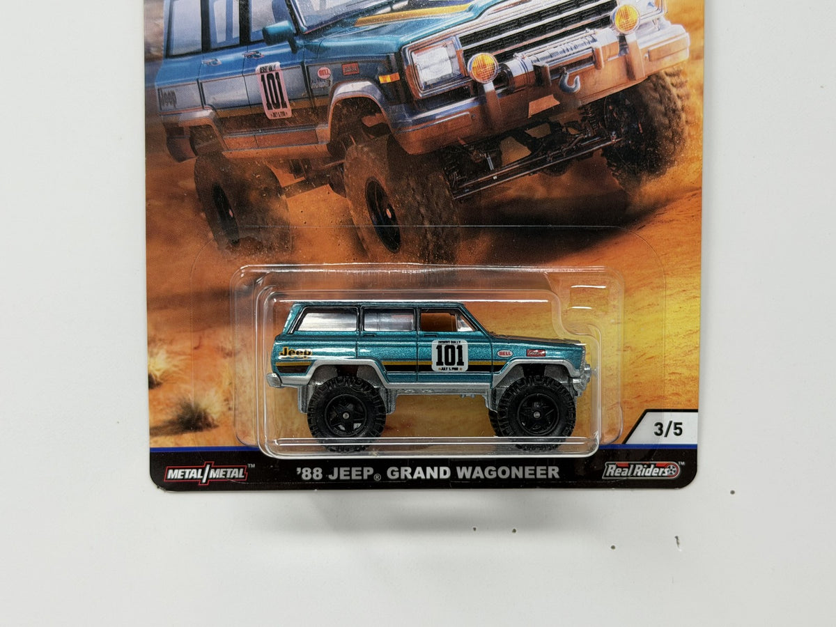 Hot Wheels Premium Desert Rally 1988 Jeep Grand Wagoneer 1:64 Diecast