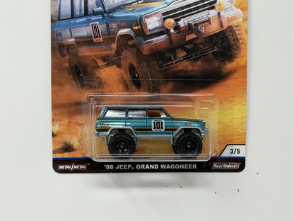 Hot Wheels Premium Desert Rally 1988 Jeep Grand Wagoneer 1:64 Diecast