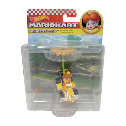 Hot Wheels Mario Kart Princess Daisy Standard Kart + Flower Glider 1:64 Diecast