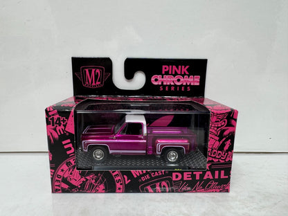 M2 Machines Pink Chrome Series 1976 Chevrolet Silverado Chevy Sport 1:64 Diecast