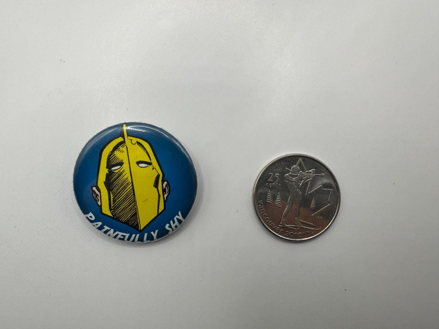DC Dr. Fate Painfully Shy Pin-back Button UDT1