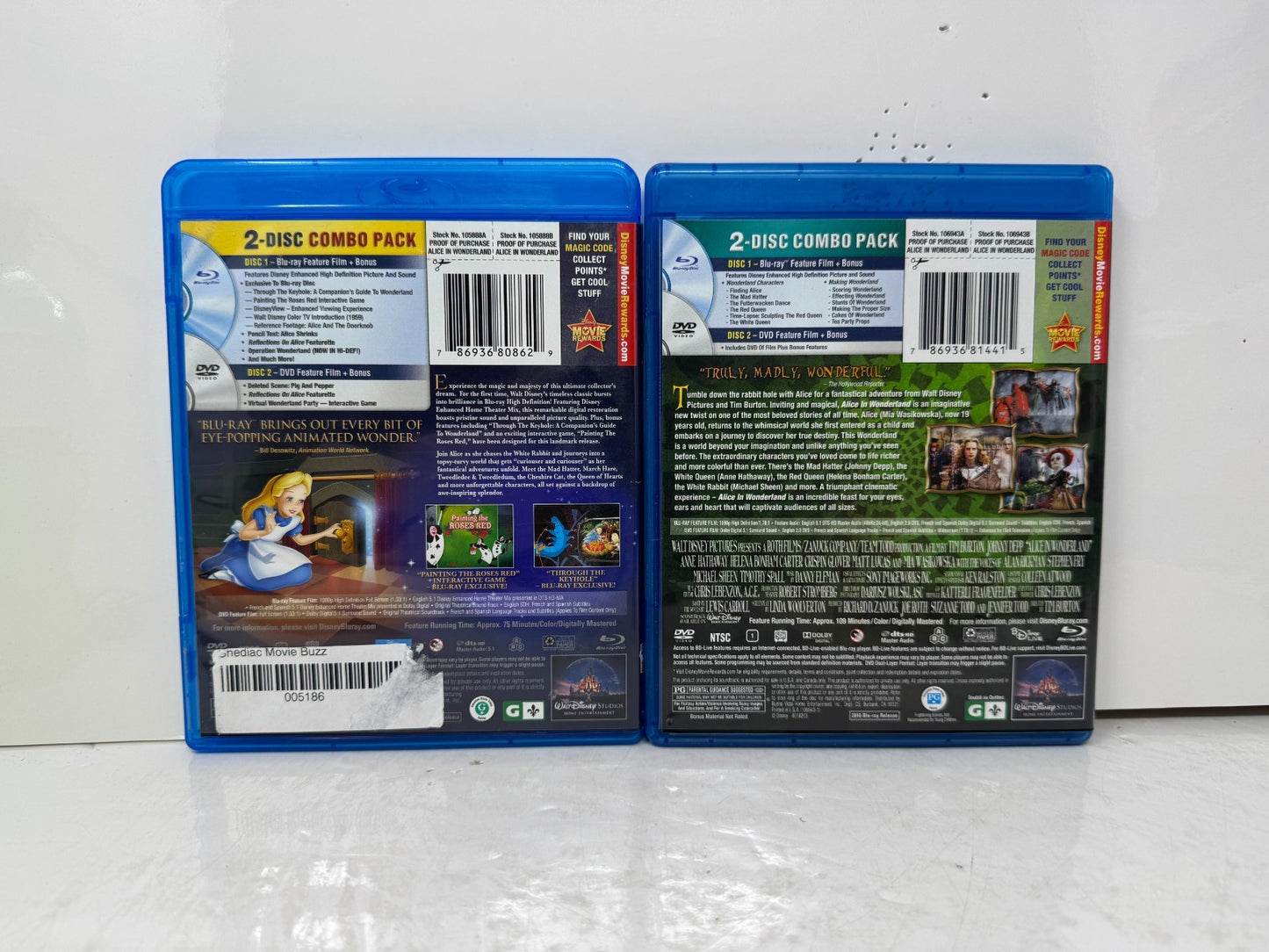 Alice in Wonderland (Blu-ray) Disney Animated & Live Action Collection