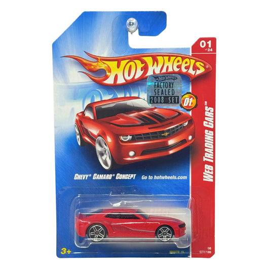 Hot Wheels Web Trading Cars Chevy Camaro Concept 1:64 Diecast Factory Sealed Red