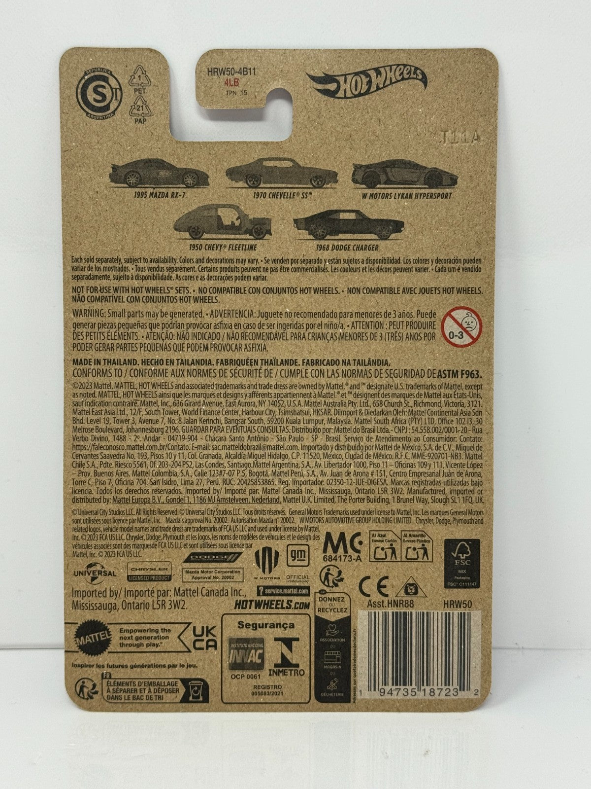 Hot Wheels Fast & Furious Dominic Toretto 1968 Dodge Charger 1:64 Diecast