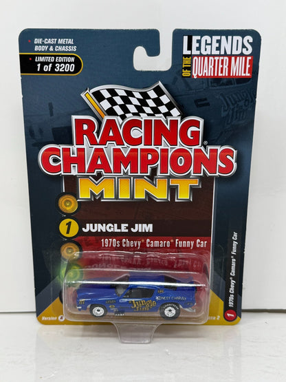 Racing Champions Mint Jungle Jim 1970s Chevy Camaro Funny Car 1:64 Diecast