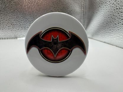 DC Flashpoint Batman Bat Sign Logo Pin-back Button UDT1