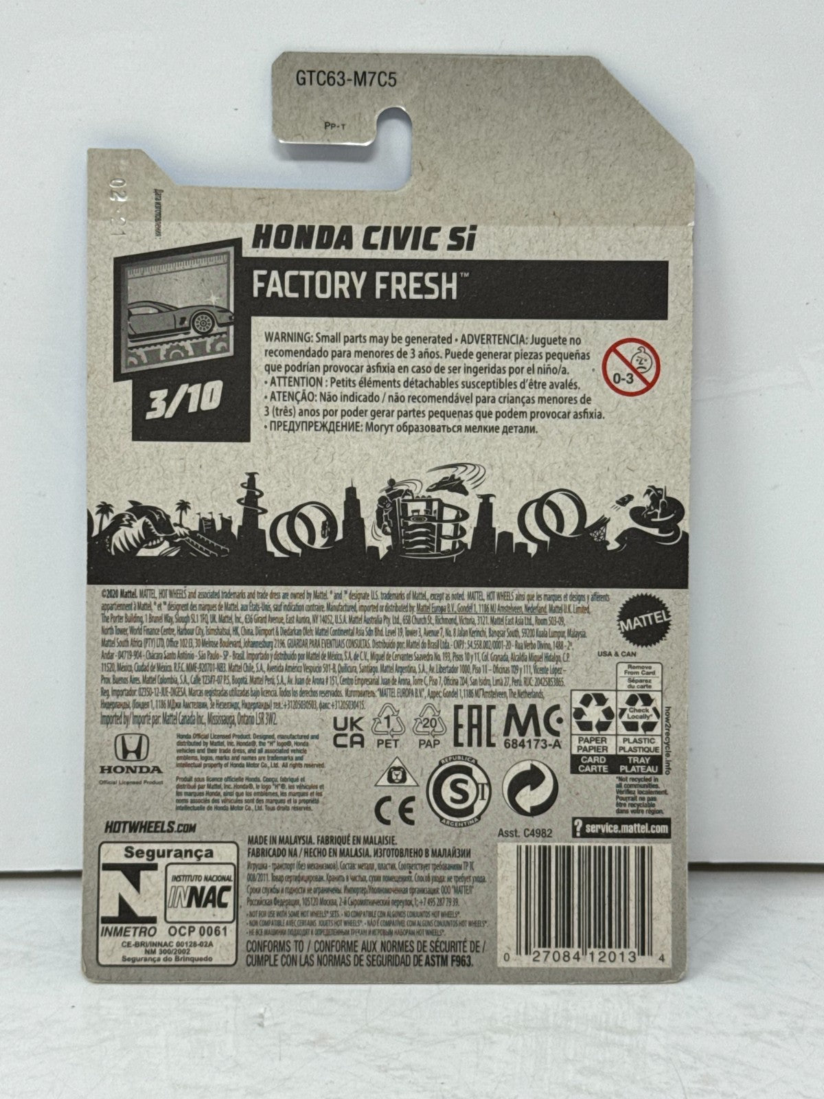 Hot Wheels Factory Fresh Honda Civic Si JDM 1:64 Diecast