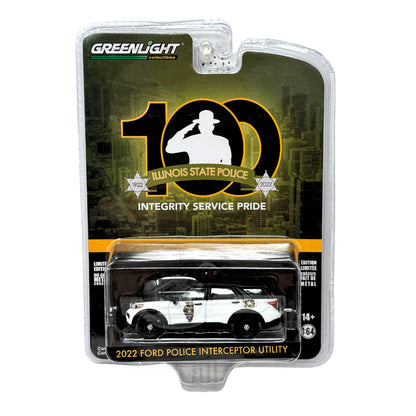Greenlight Illinois State PD 100 Years 2022 Ford Police Interceptor 1:64 Diecast